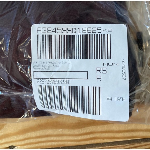 NEW Joan Rivers Full Length Bootcut Pants Size Small Women’s Espresso Pull On - Picture 8 of 8